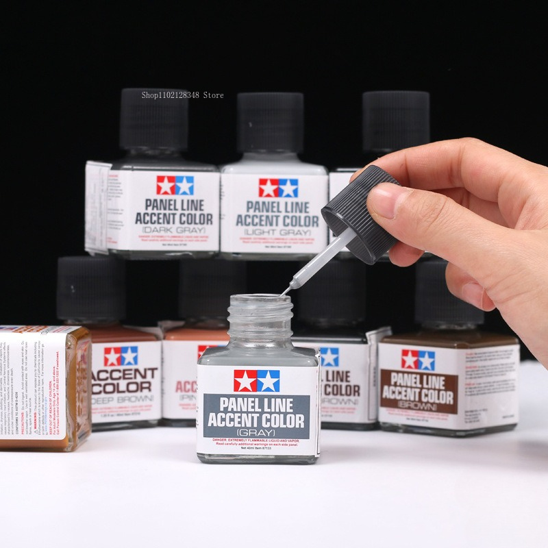Tamiya Model Paint Set - Panel Line Accent Color 40ml Cat