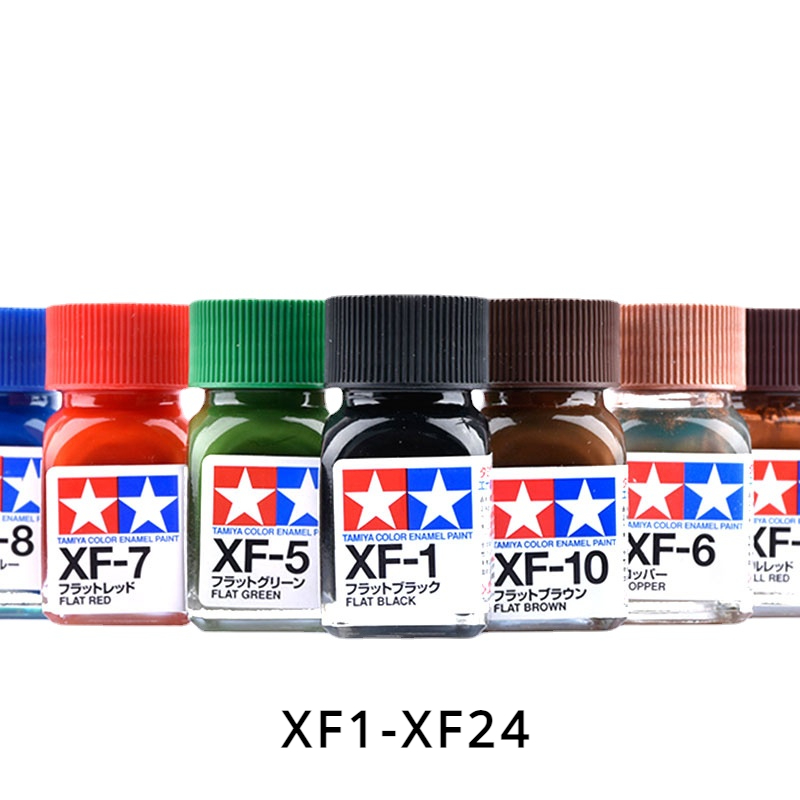 Tamiya Model Paint Set - TAMIYA cat Enamel warna datar XF1-XF24