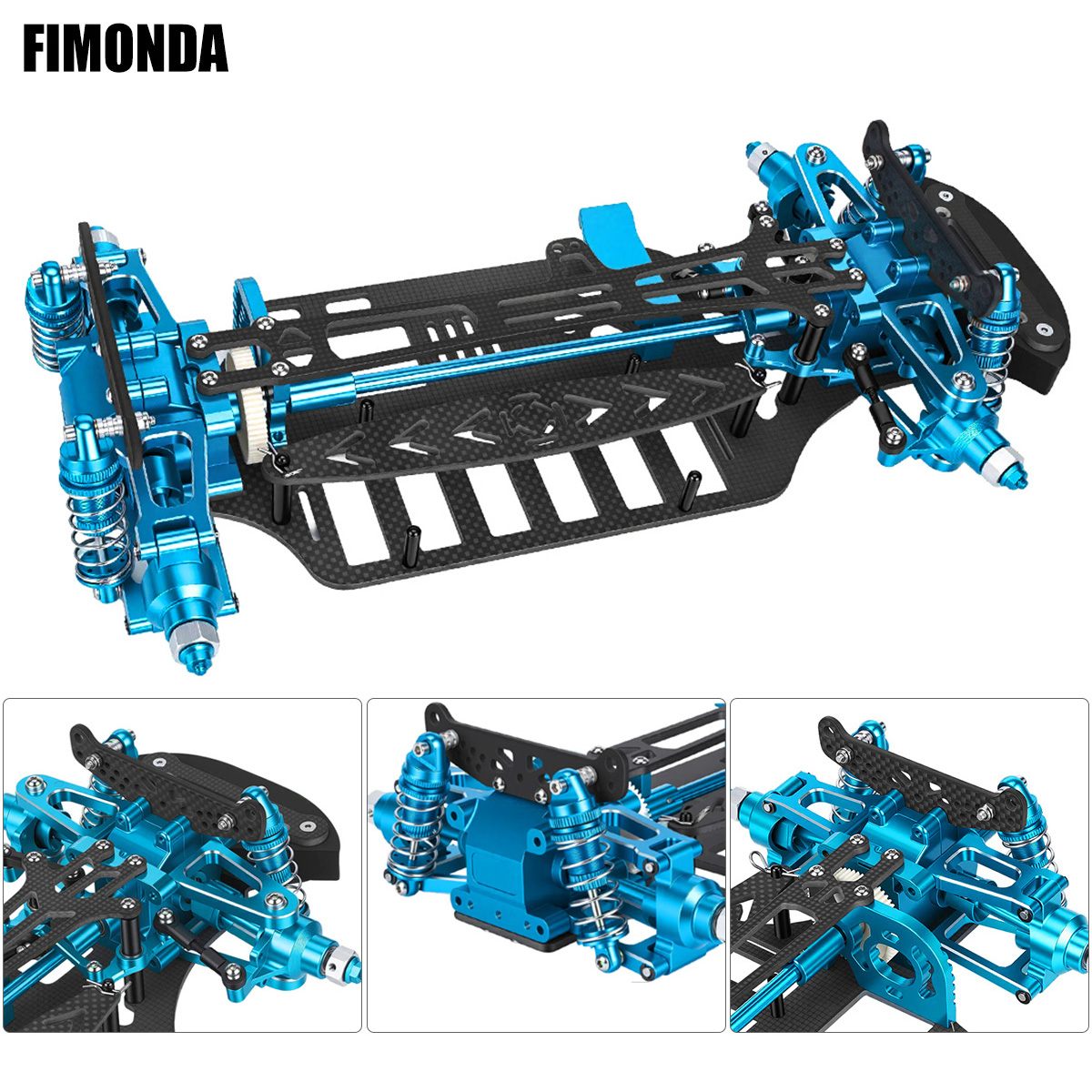Tamiya Model Rc Car - Kit Sasis Rangka Aluminium & Serat